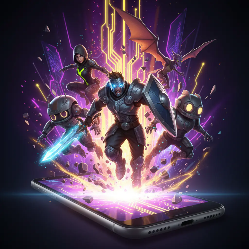 Fondo de videojuegos móviles